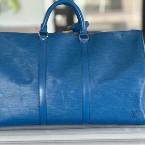 Louis Vuitton Azure Blue Duffel Bag